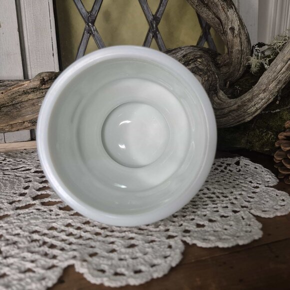 2 Vintage Milk Glass Planters - Picture 5 of 9